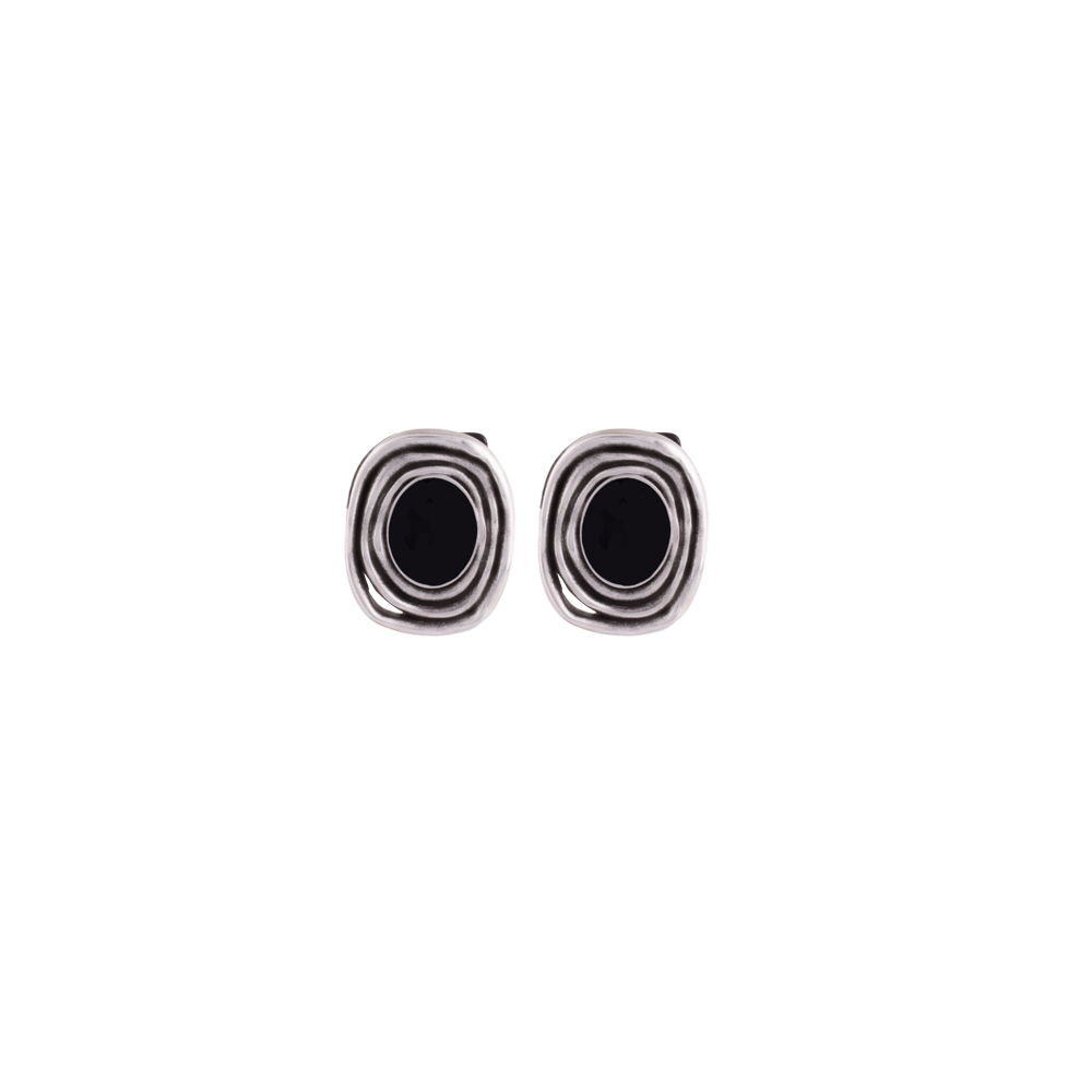 Pendiente Neón Negro y Turquesa
