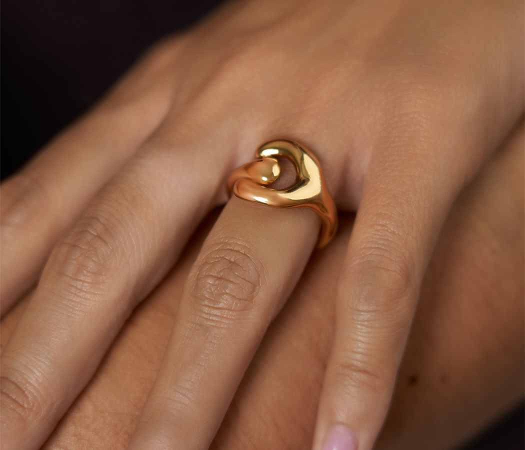 Anillo Neon Oro Y Plata