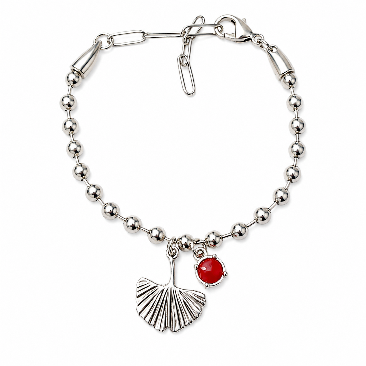 Pulsera Biloba Turquesa, Rojo