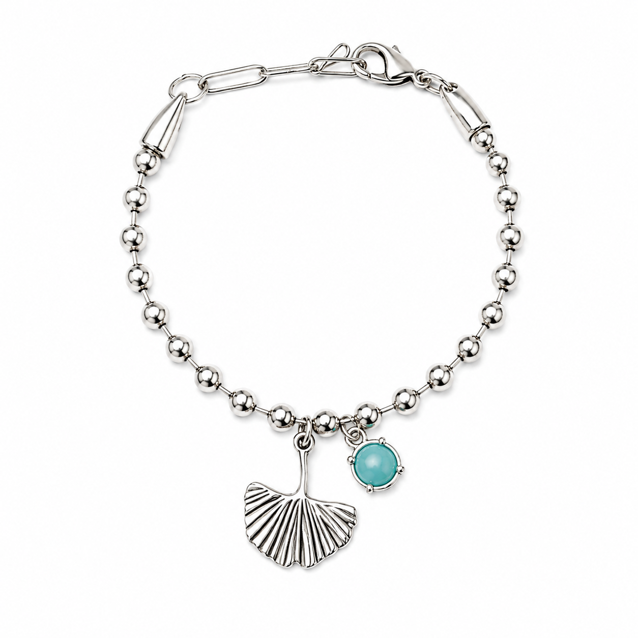 Pulsera Biloba Turquesa, Rojo