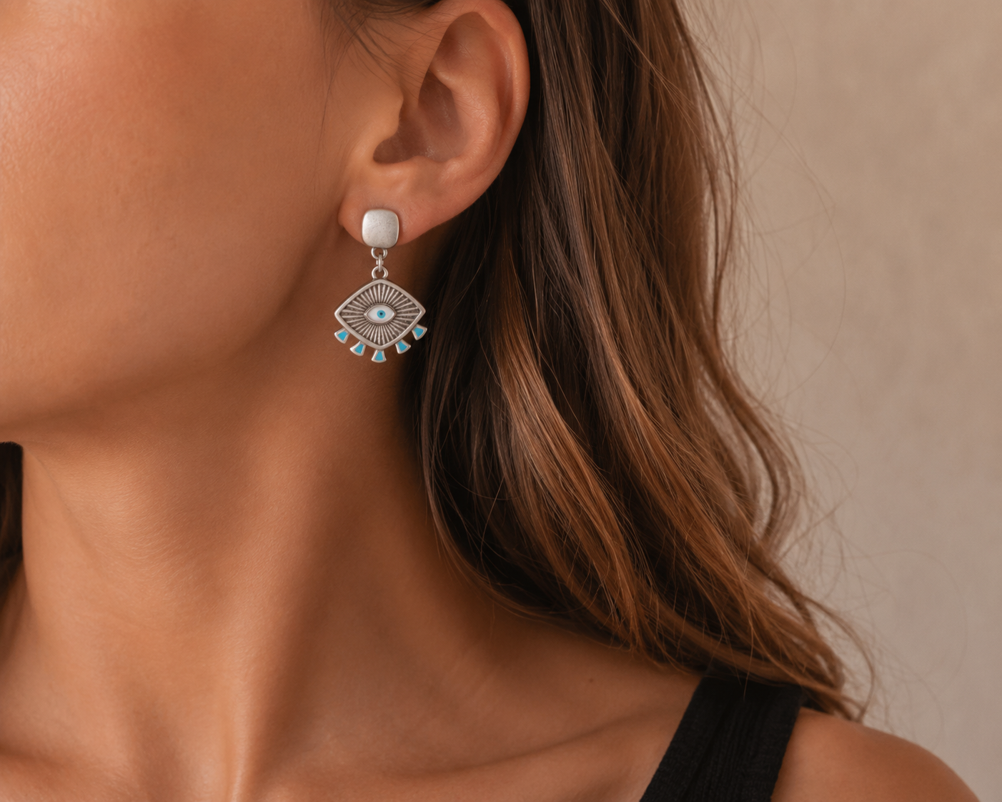 Pendientes Amuleto Ojo Turquesa