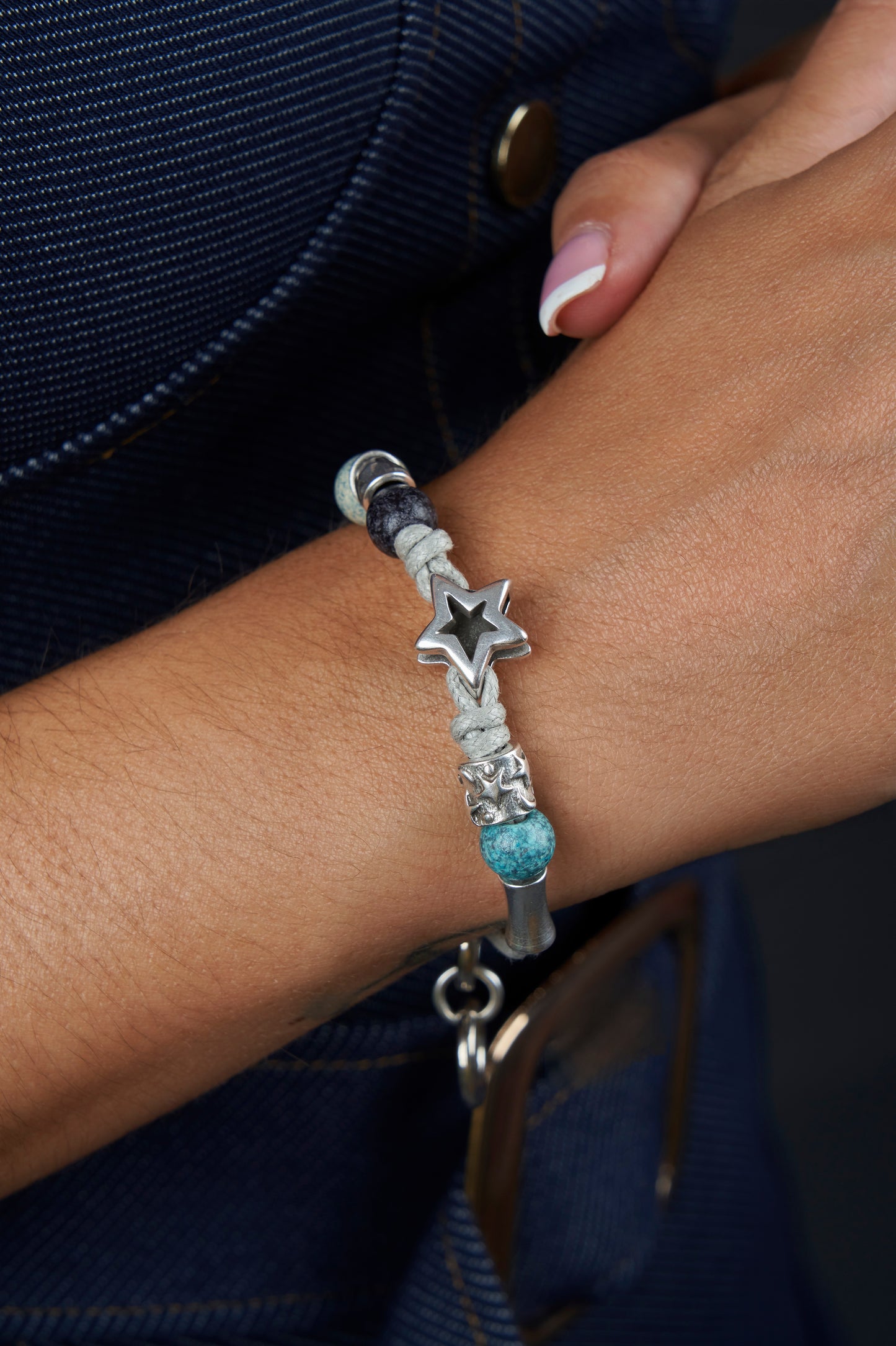 Pulsera Supernova Naranja Bolas Estrella