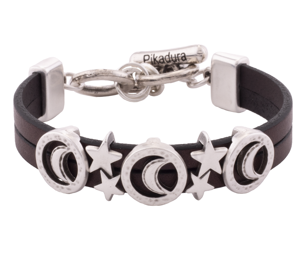 Pulsera Estelar Lunas Marrón