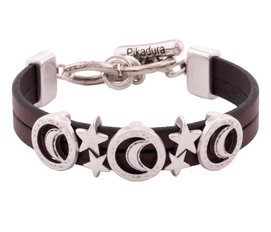 Pulsera Estelar Lunas Marrón