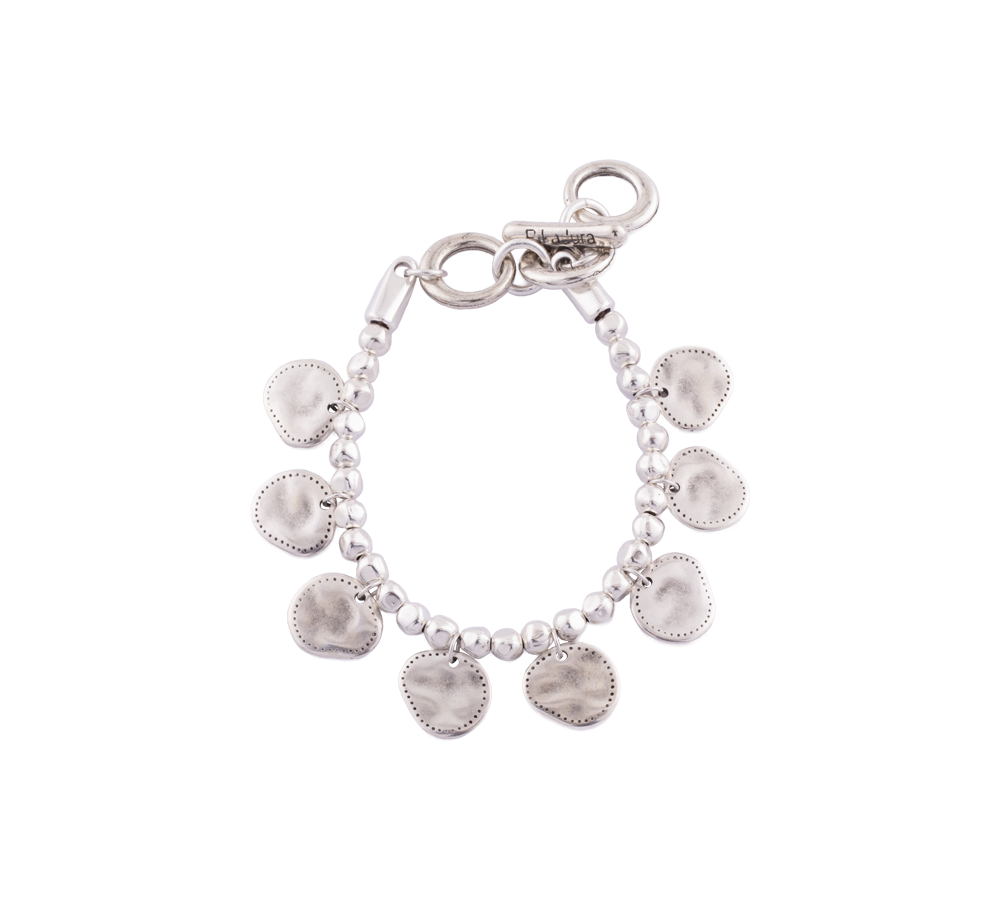 Pulsera Gea Chapas Plata