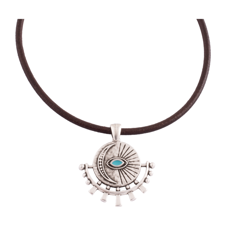 Gargantilla Cuero SolLuna Negro