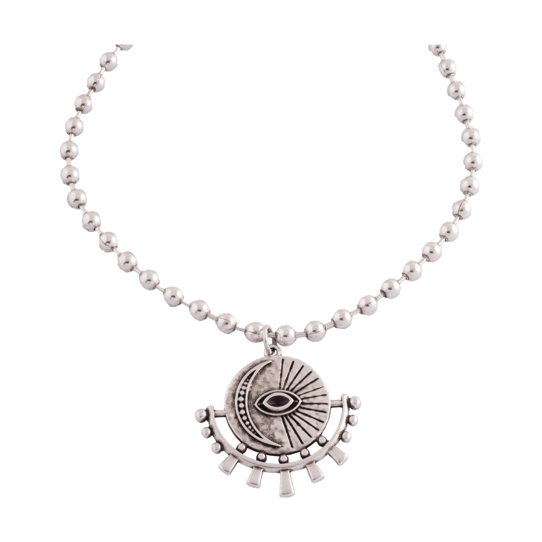 Gargantilla Cadena SolLuna Negro