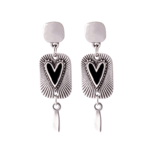 Pendientes In Love Corazón Cuadrado