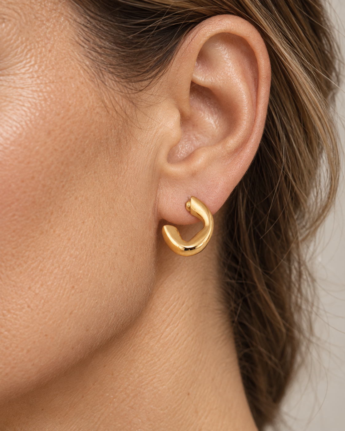 Pendientes Vikinga Onda Plata y Oro