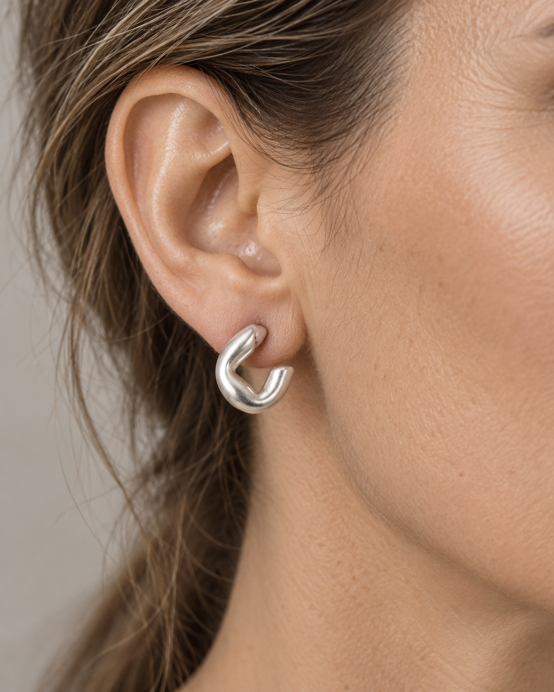 Pendientes Vikinga Onda Plata y Oro