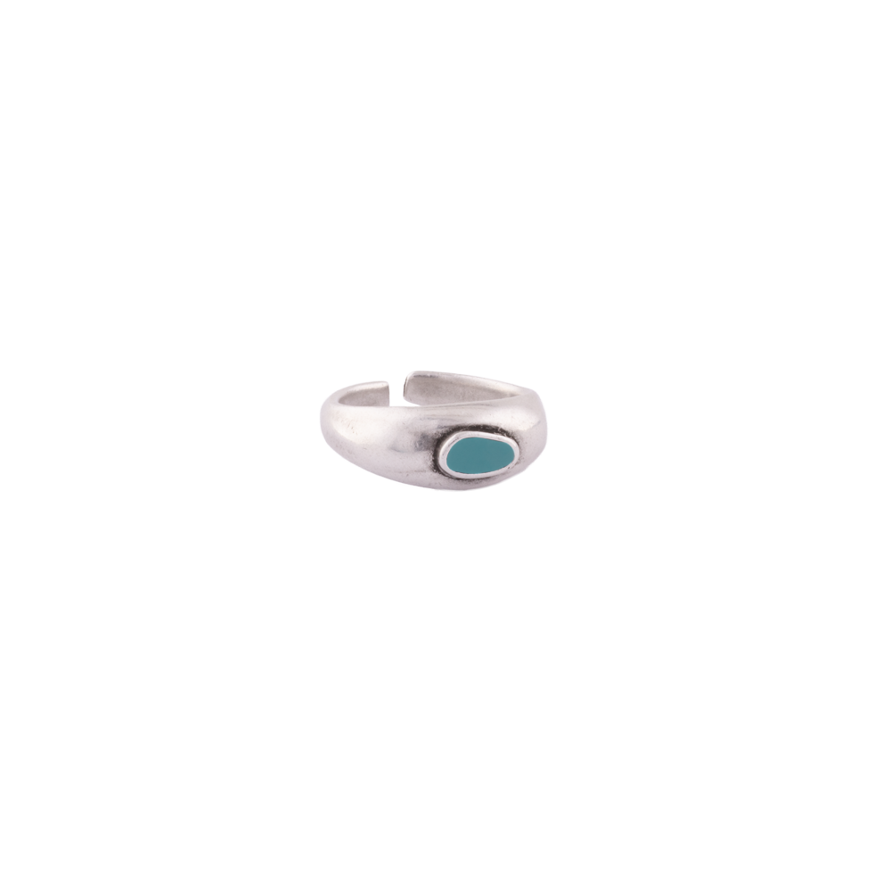 Anillo  Neón Negro y Turquesa