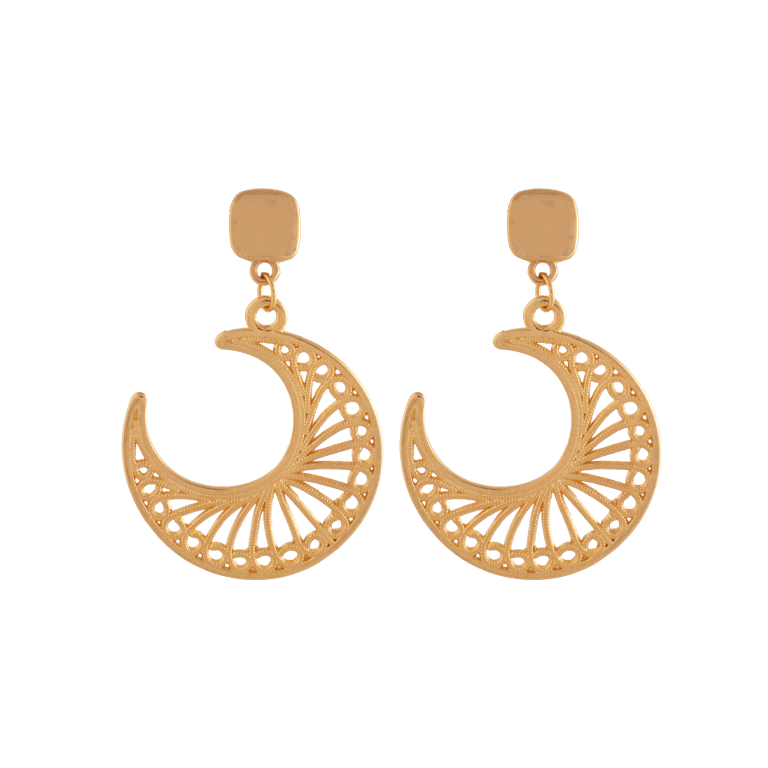 Pendiente Luna Oro Plata