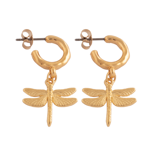 Pendientes libelula oro