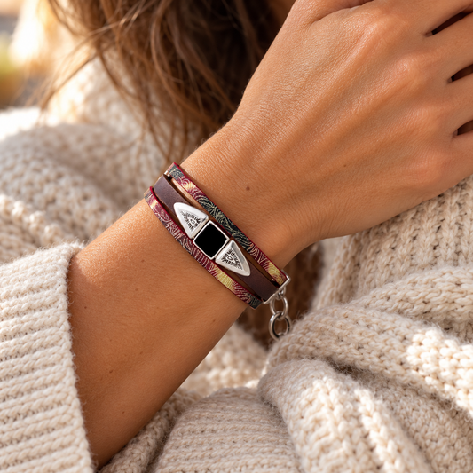 Pulsera Tribu Cuero + Colores