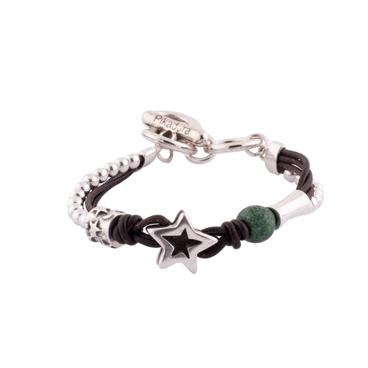 Pulsera Supernova Verde Bolas Estrella