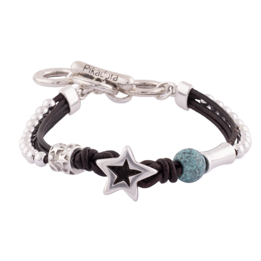 Pulsera Supernova Gris Bolas Estrella
