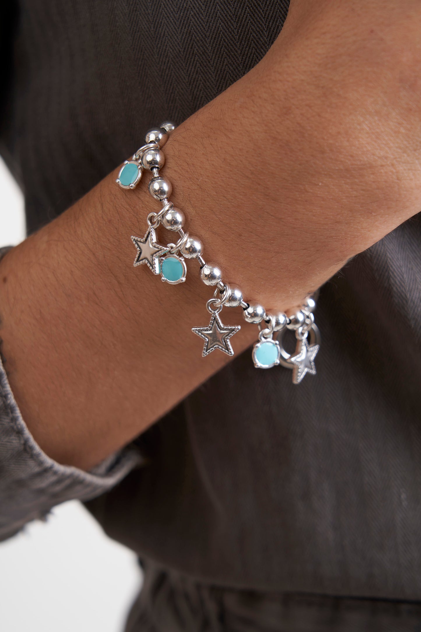 Pulsera Bola Star  Estrella Turquesa