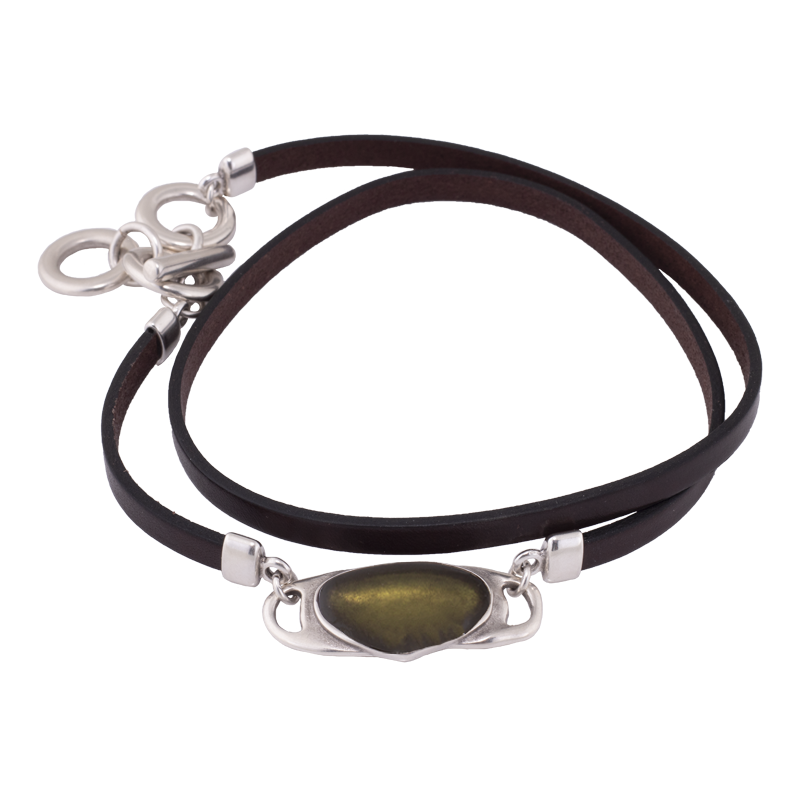 Pulsera Vikinga Doble Cuero En Tres Colores