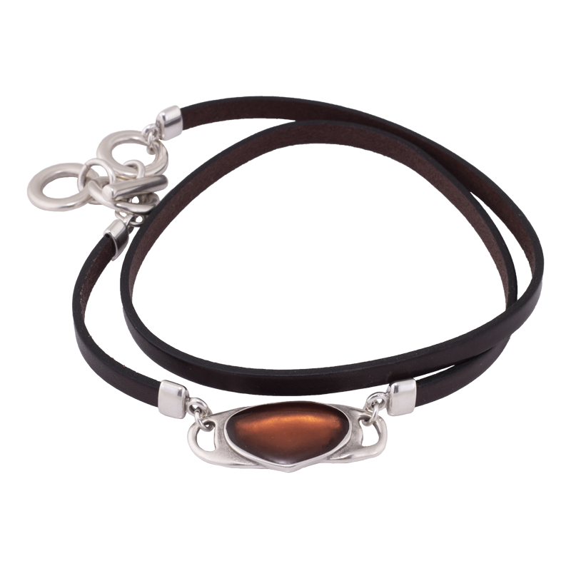 Pulsera Vikinga Doble Cuero En Tres Colores