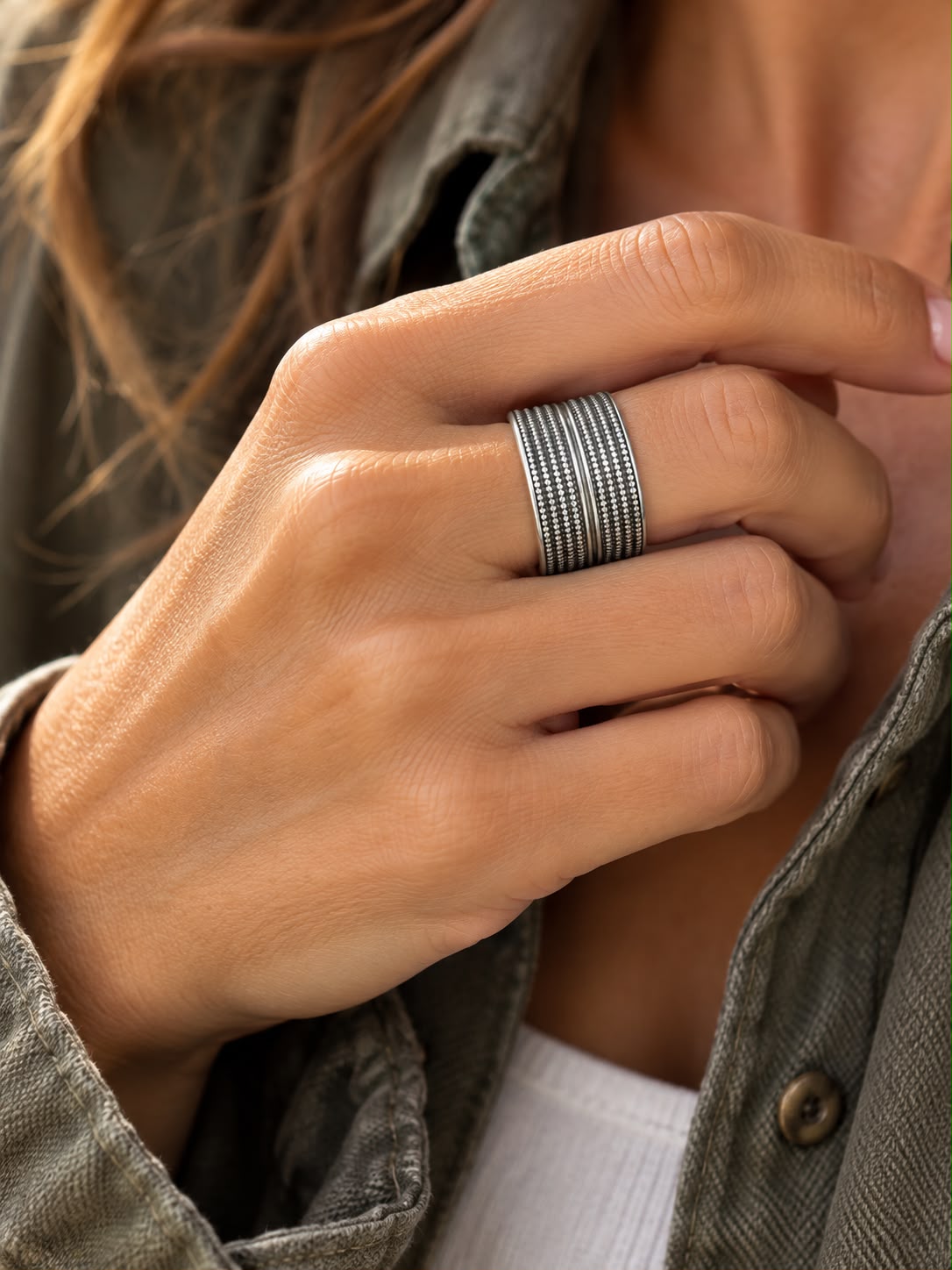 Anillo Vikingas Rayado