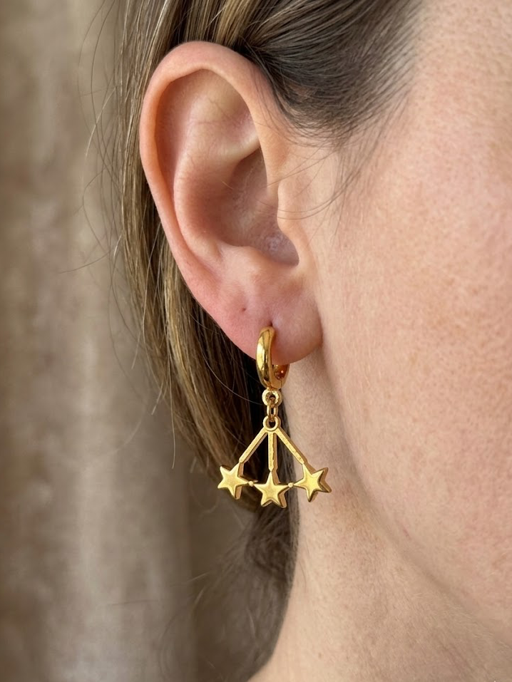 Pendientes Estelares Triple Estrella