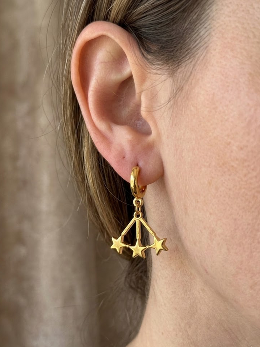 Pendientes Estelares Triple Estrella