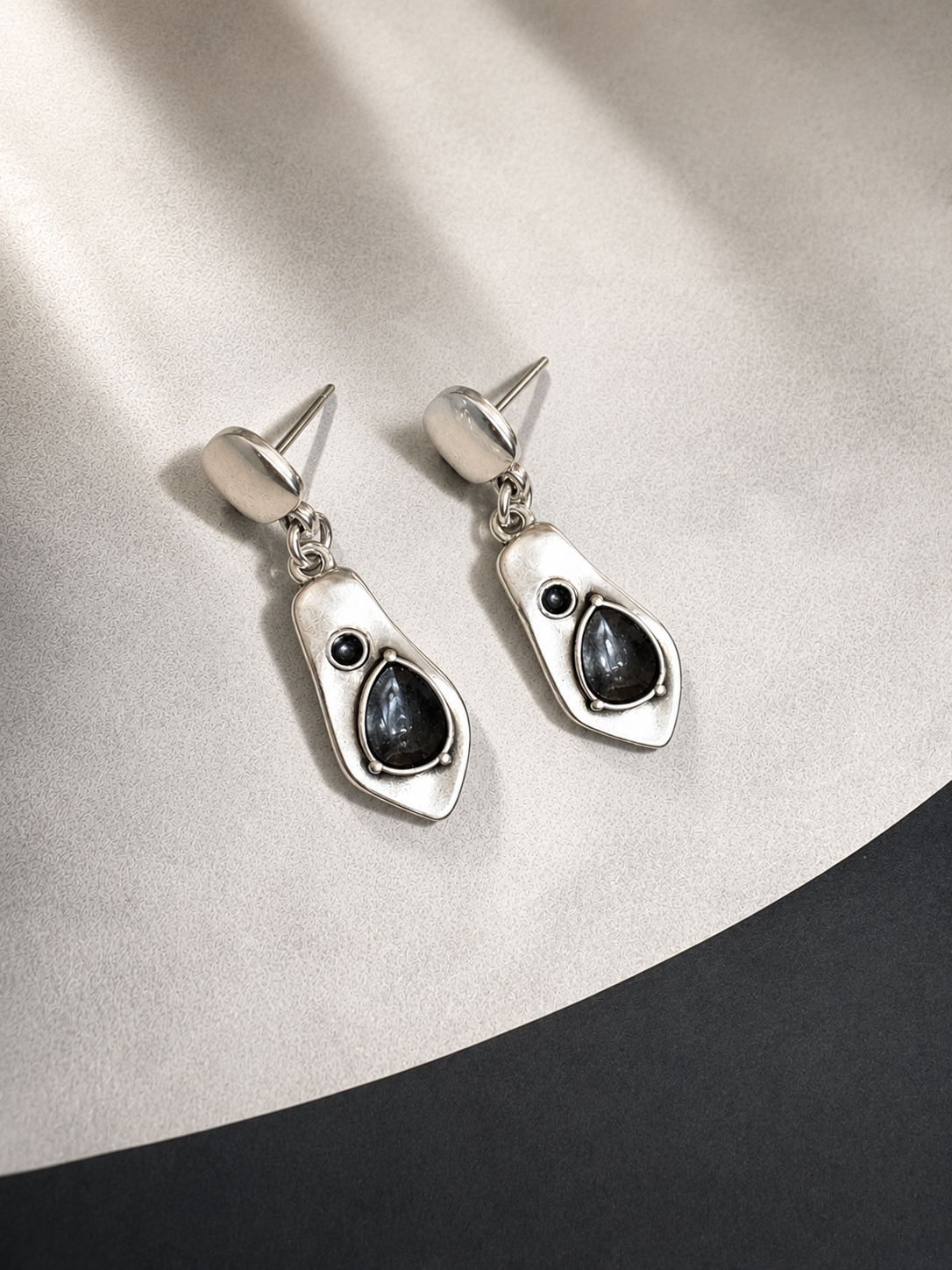 Pendientes Hawai Plata Grafito